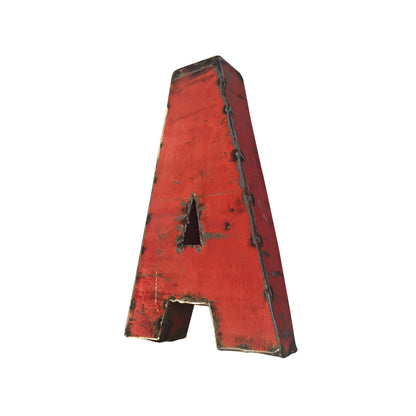 Upcycled Buchstaben A-Z aus wiederverwertetem Metall
