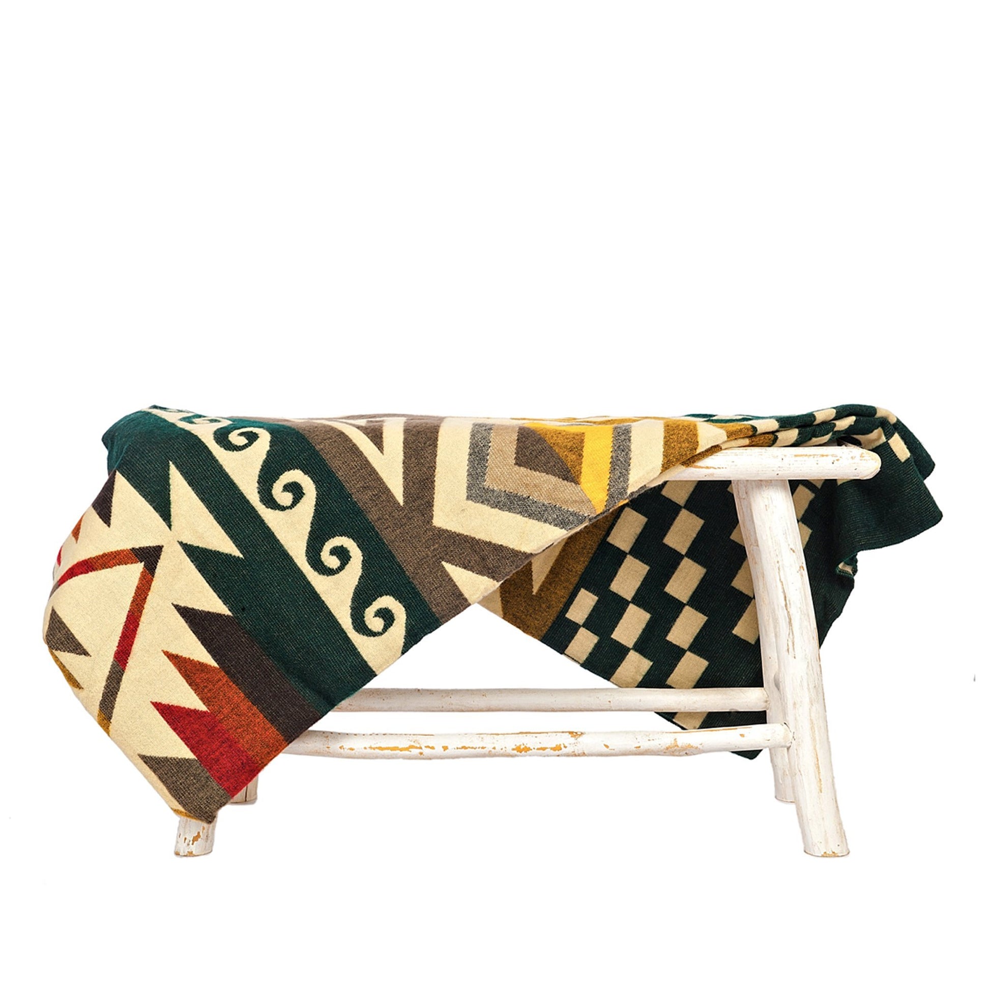 Authentische Cayambe Decke aus roter Alpaka Wolle - 195 x 235 cm - Vandeley