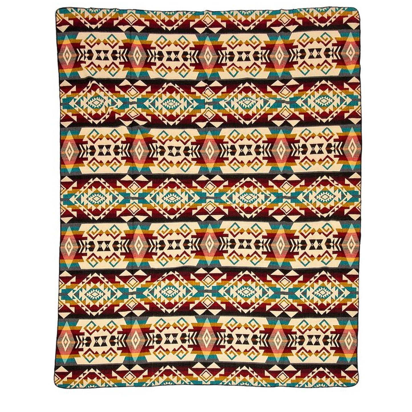 Authentische Chimborazo Decke aus Alpaka Wolle - 195 x 235 cm - Warmer, bunter Mix