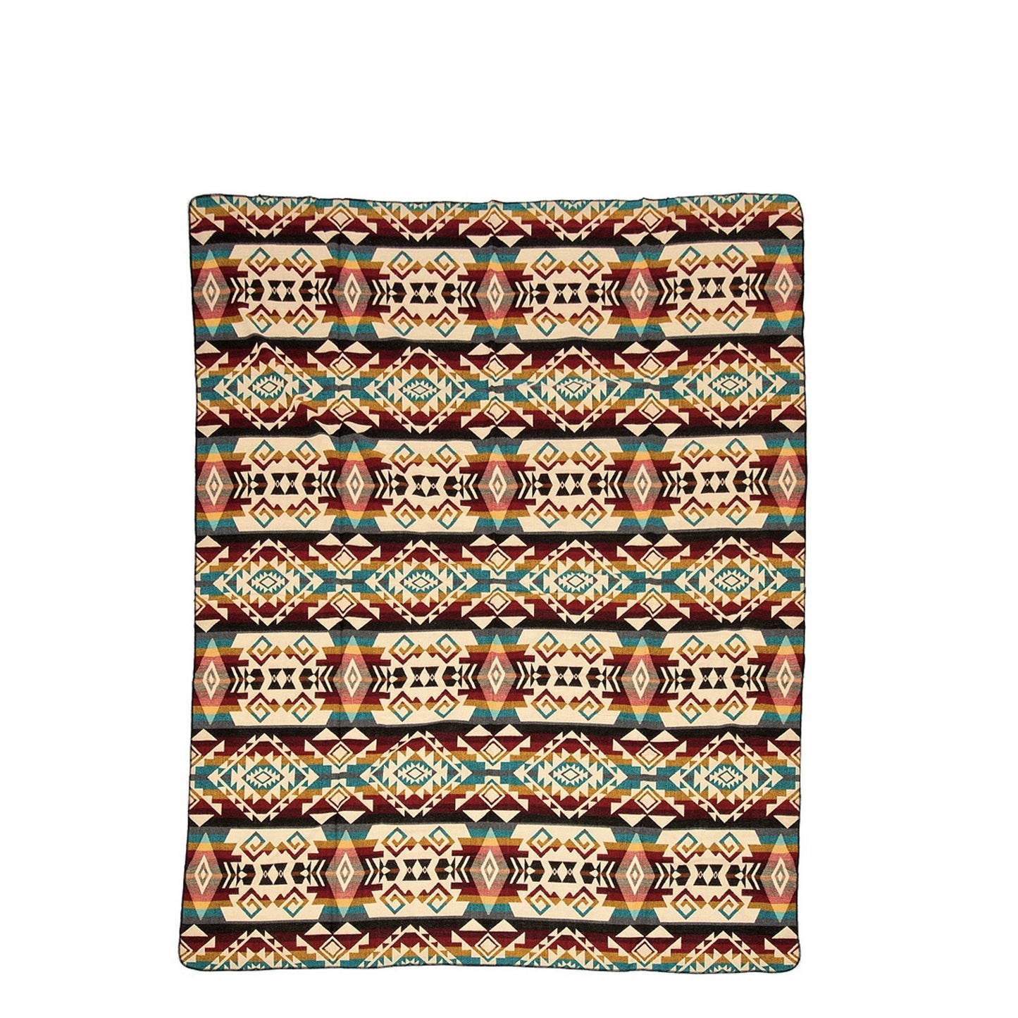 Authentische Chimborazo Decke aus bunter Alpaka Wolle - 110 x 205 cm - Vandeley