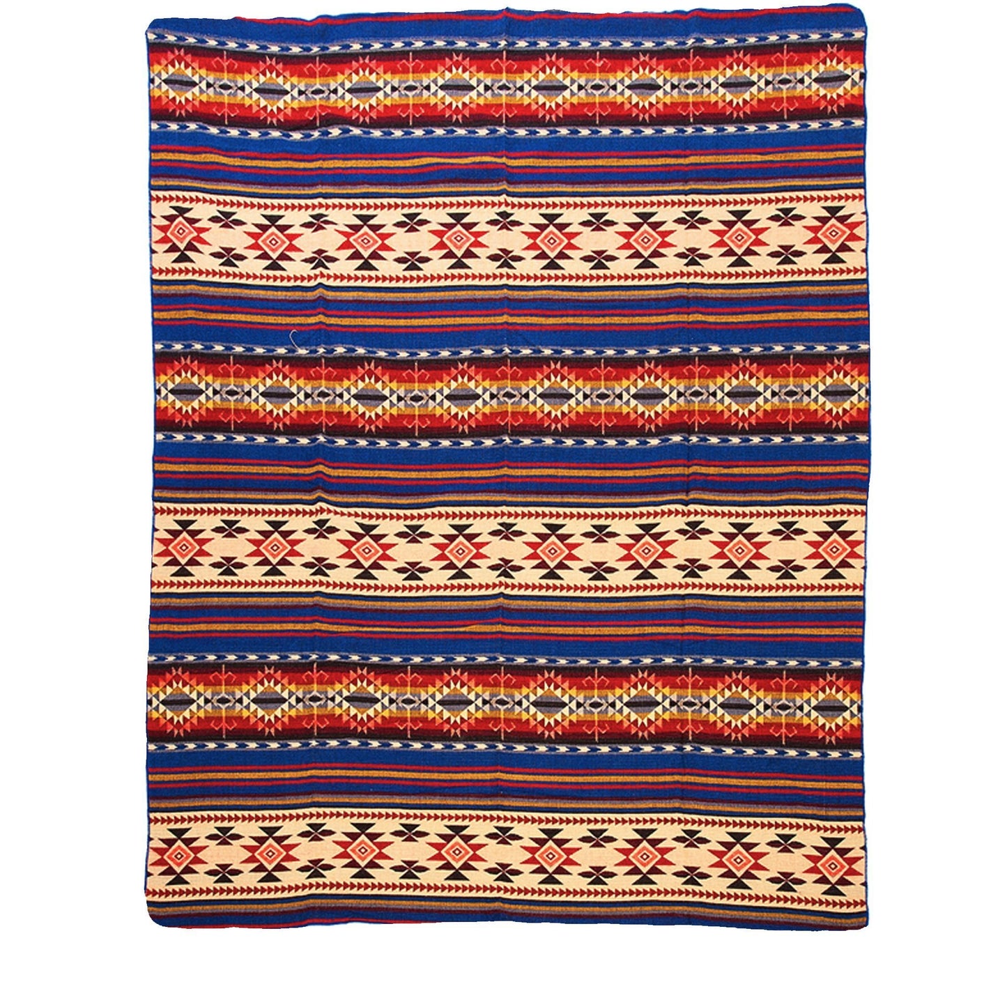Authentische Cotopaxi Decke aus blauer Alpaka Wolle - 195 x 235 cm - Vandeley