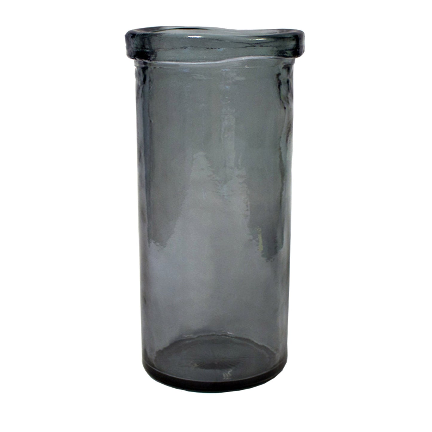Barcelona Vase aus recycletem Glas - 12 x 28 cm - Grau - Vandeley