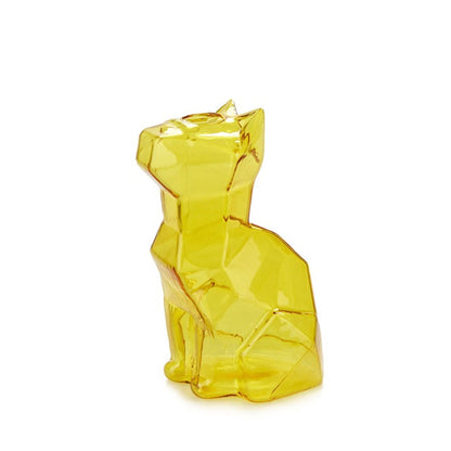 Bernsteinfarbene Glasvase in Form einer Katze - Vandeley