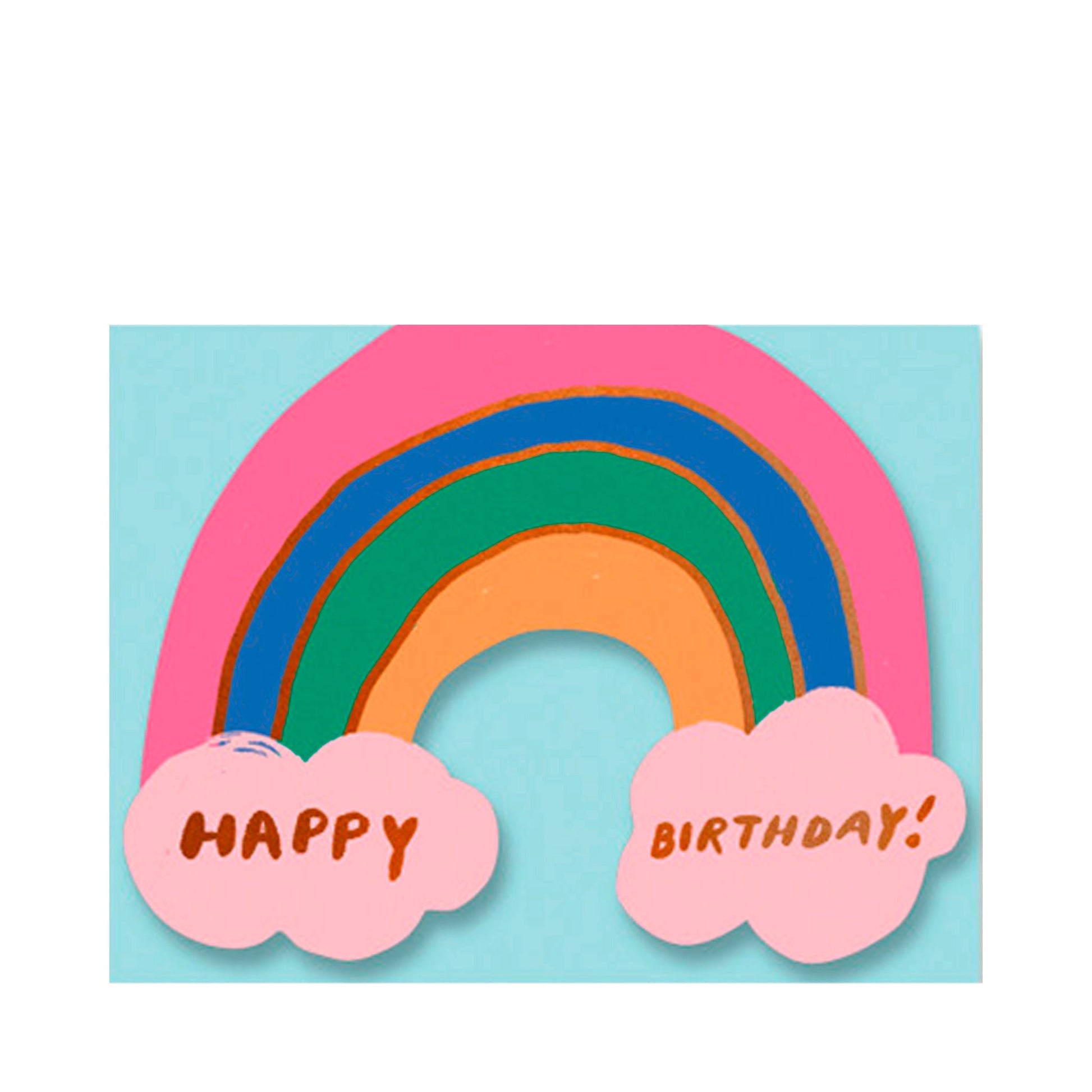 Grußkarte ""Happy Birthday mit buntem Regenbogen" - Vandeley