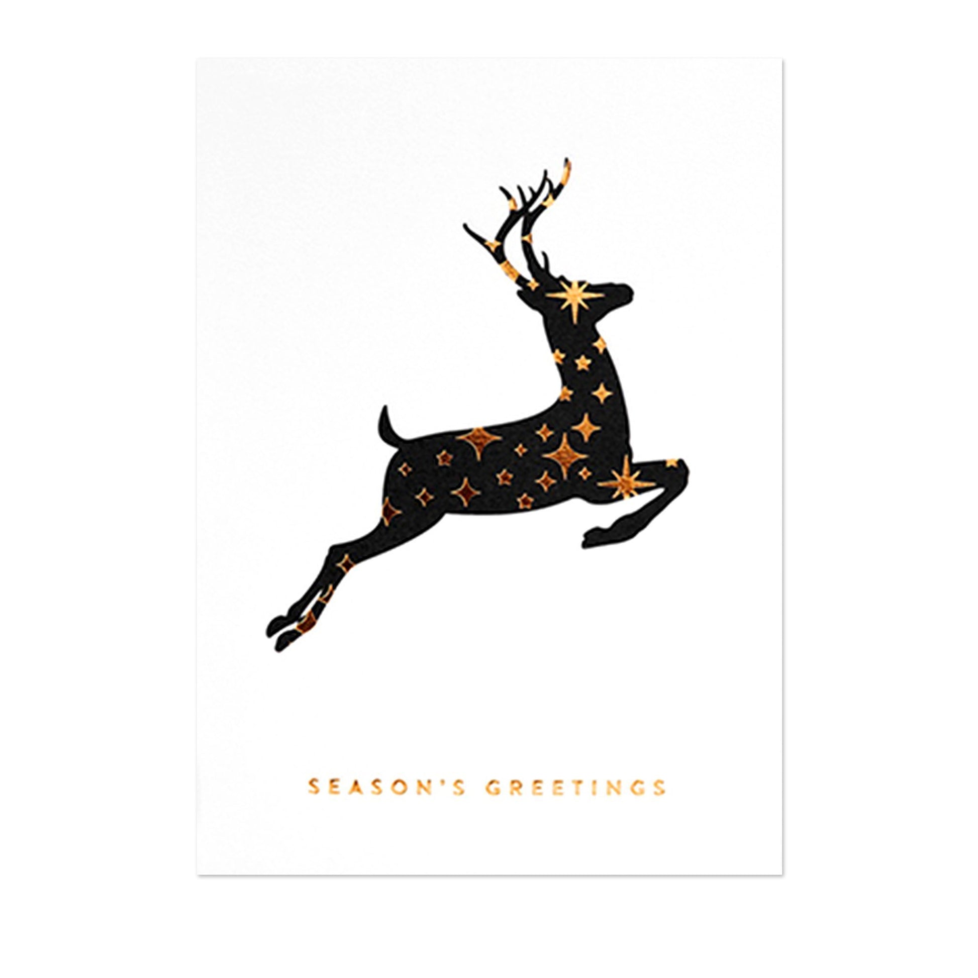 Grußkarte "Springendes Reh - Season's Greetings" - Vandeley