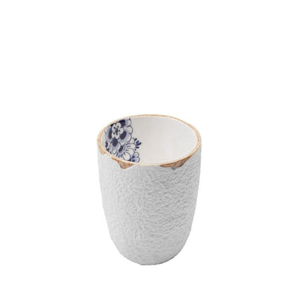 Holländischer Becher mit Blütenmuster - glasiert innen - Groß - Vandeley