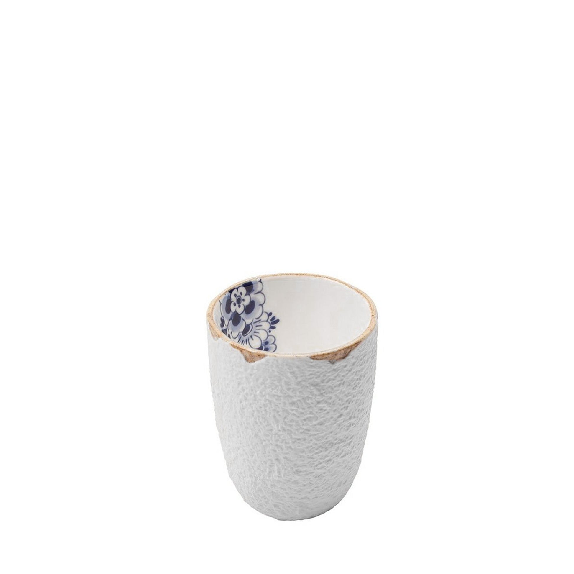 Holländischer Becher mit Blütenmuster - glasiert innen - Klein - Vandeley