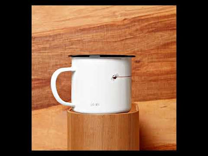 Tasse aus Emaille "Fliegenfänger" - 300 ml