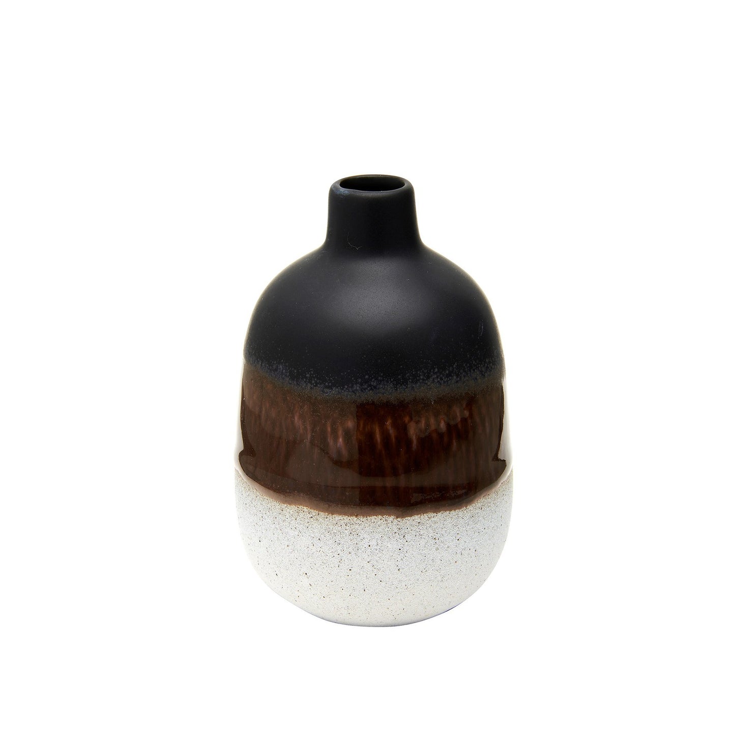 Mojave kleine glasierte Vase - Schwarz - Vandeley