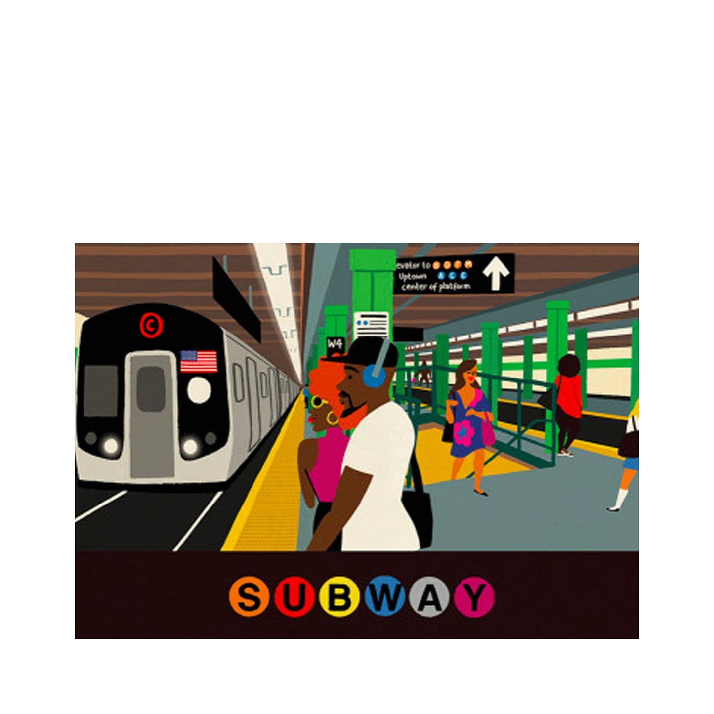 Postkarte "Subway" - Vandeley