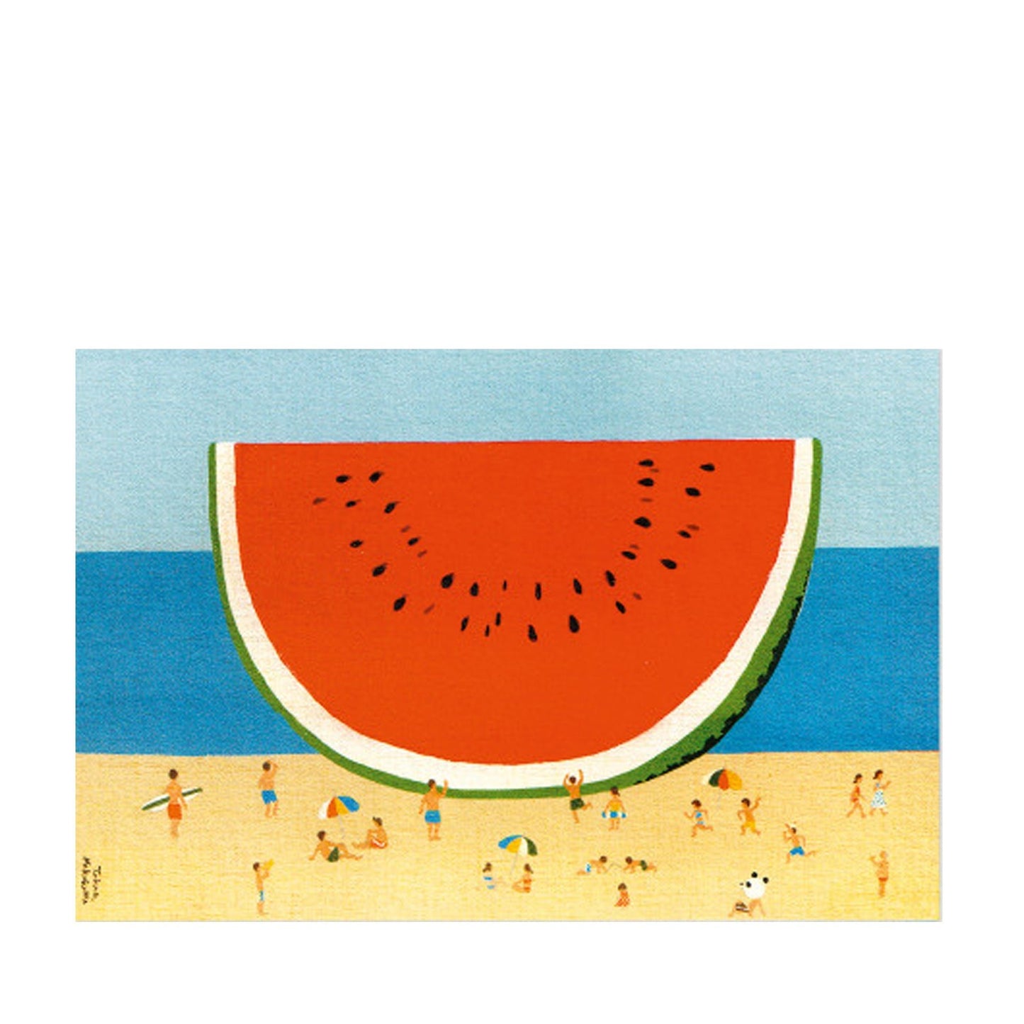 Postkarte "Wassermelone am Strand" - Vandeley