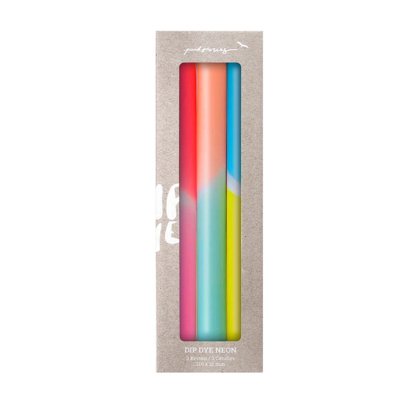 Set aus 3 Dip Dye Neon Kerzen - Lovin' Surfin Bondi - Vandeley