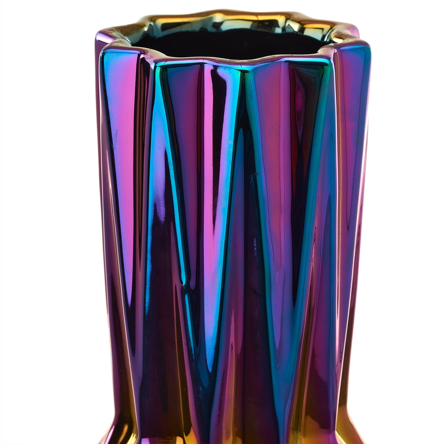 Vase mit schimmernder Ölfilm-Optik - 41,50 cm hoch - Vandeley